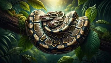 Python! Un reptile fascinant capable de s’enfouir dans la végétation dense pour une chasse furtive et silencieuse !